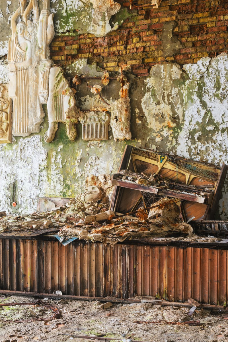 Abandoned Concert Hall Piano in Chernobyl