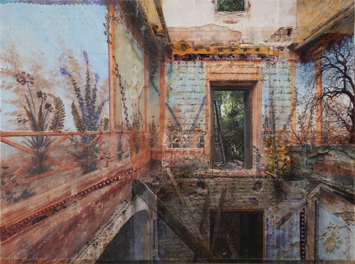Flower Fresco Villa original artwork